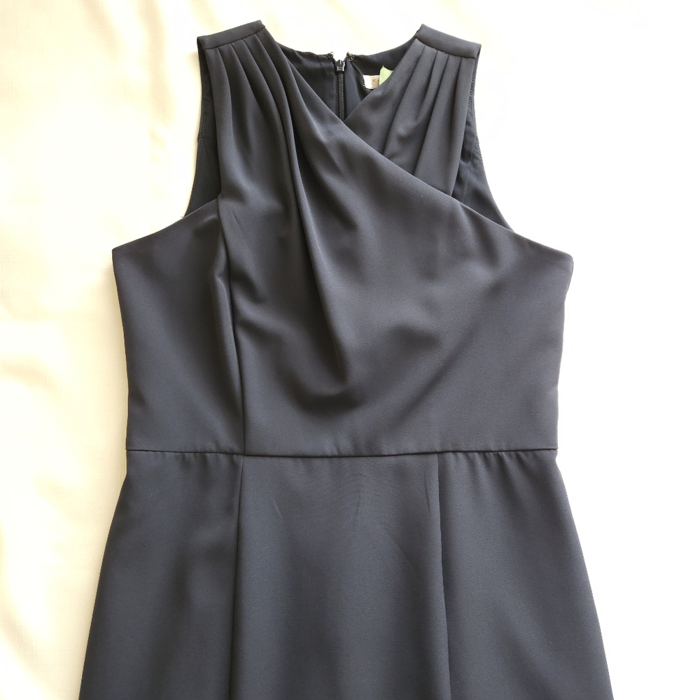 Kay Unger column gown, size 10, Prussian blue - Picture 3 of 14